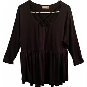 Altar’d State Chris Cross Blouse Size large